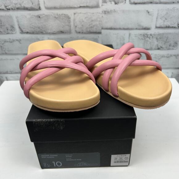 J. Crew Pacific Cushy Strap Sandals Bohemian Rose AY424 Leather Sz 10 NEW - Picture 6 of 11